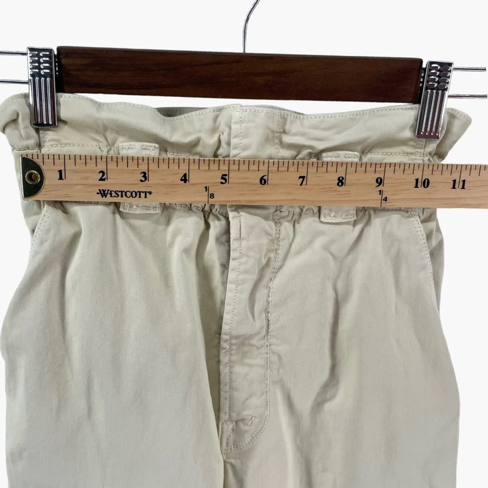 MOTHER Light Yellow YoYo Ruffle Greaser Ankle Pants - Picture 6 of 11